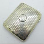 A silver cigarette case, 76g