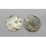 A Henry III 1216 silver penny and an Edward IV 1461 silver penny, both worn