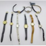 Four Rotary and two other lady's wristwatches