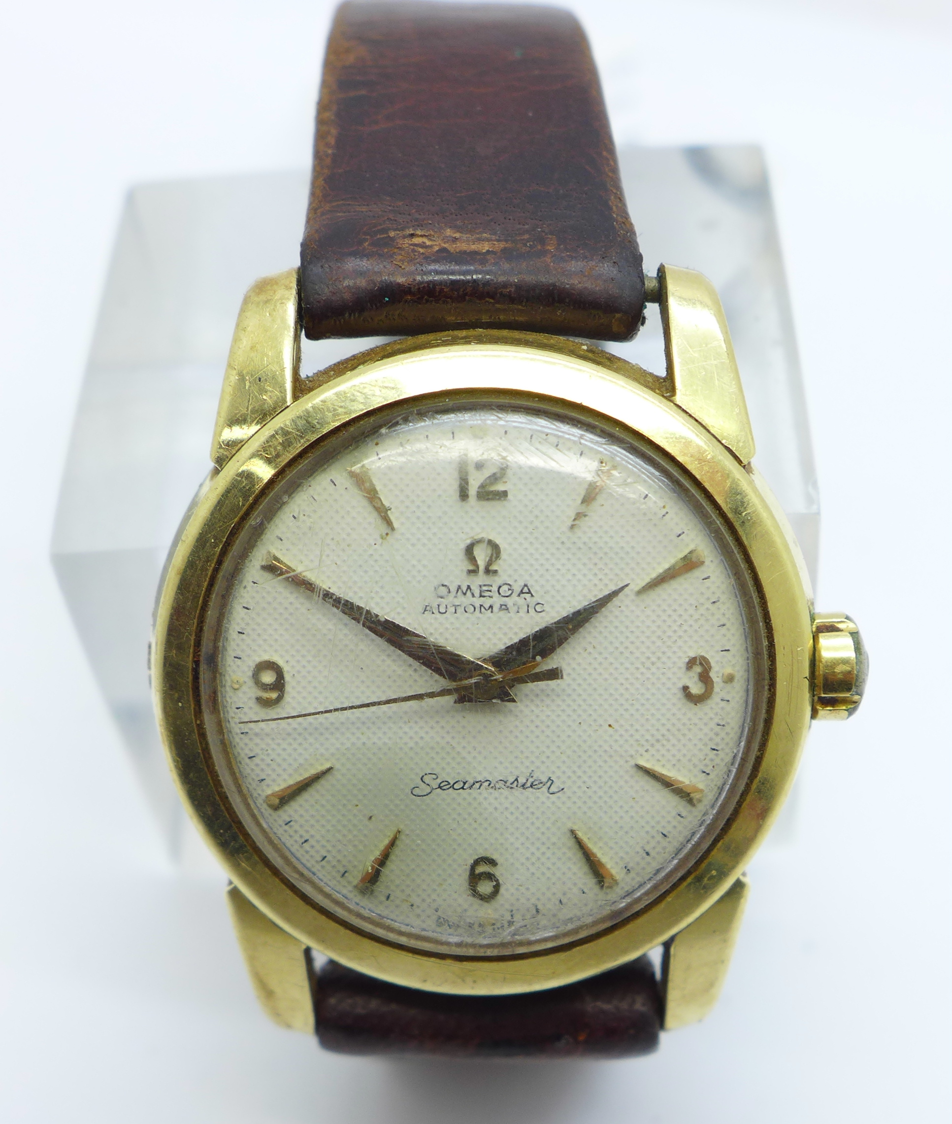 An Omega Seamaster automatic wristwatch, the case back bears inscription, 30mm case