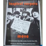 Original pop posters, The Charlatans tour poster and Inspiral Carpets Move gig poster, (2)