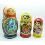 Three Russian dolls