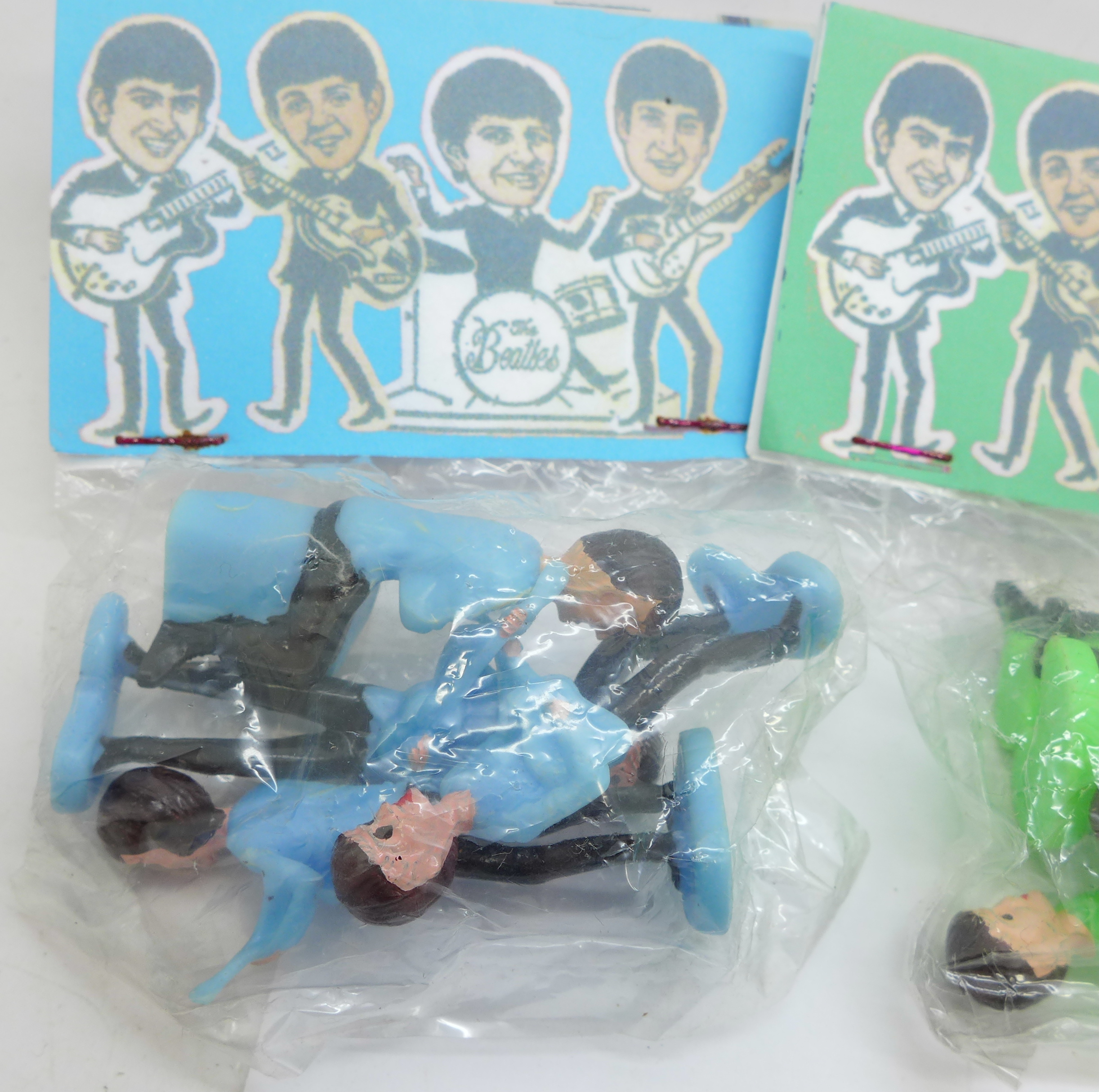 The Beatles; four sets of Beatles cake toppers in packets - Image 2 of 5