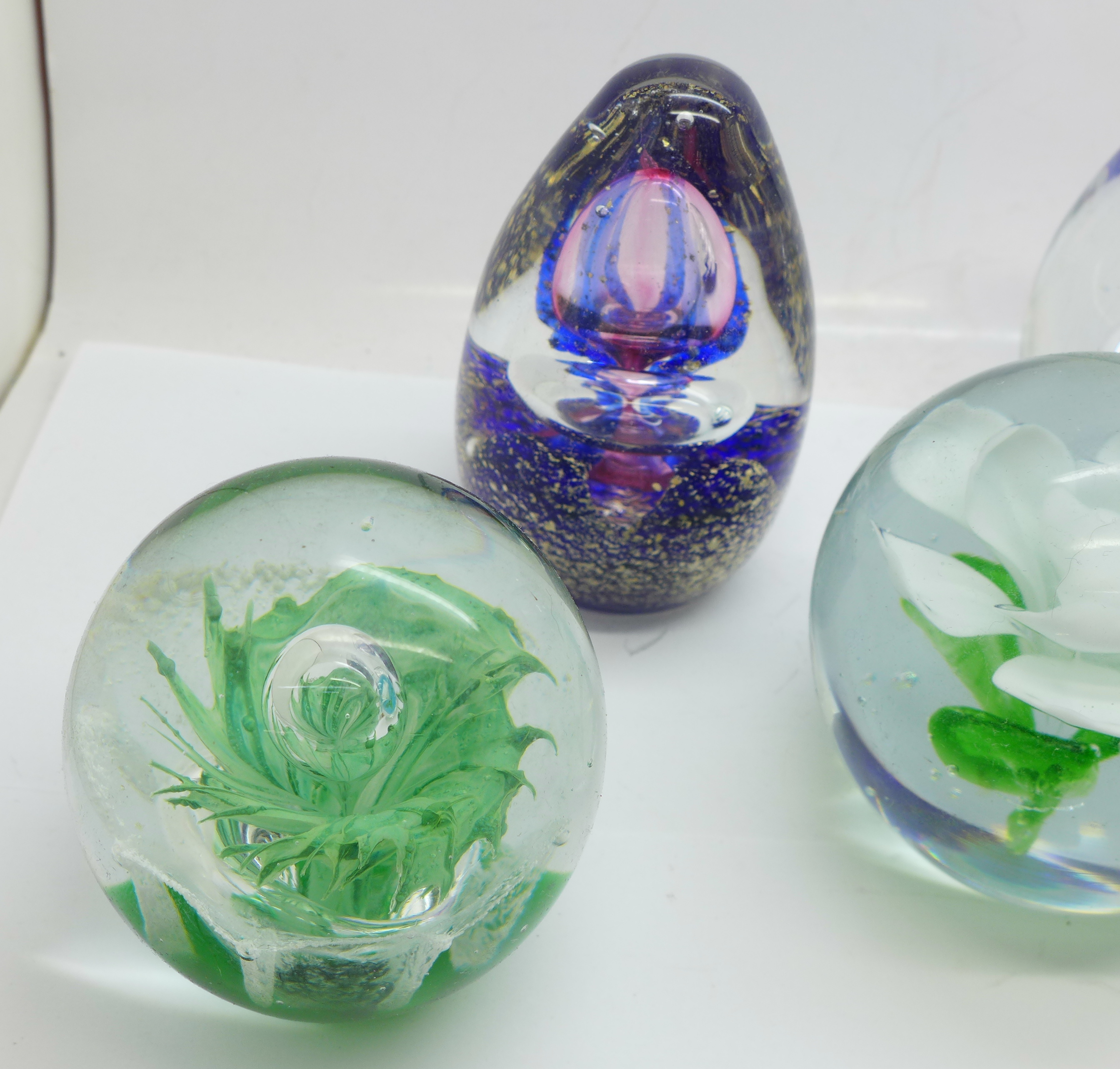 Nine glass paperweights including Millefiori - Image 3 of 4