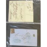 Stamps; Italy postal history in album, pre-stamp to 1960 (48 covers)