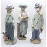 Three Lladro figures, The Wanderer, 22cm, model no. 5400, designer Antonio Ramos, issued 1987,