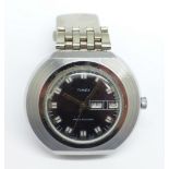 A 1960's Timex UFO day/date mechanical hand-wind wristwatch