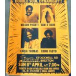 Pop posters; Double Soul Dynamight, Wilson Picket, Sam & Dave, Eddie Flyon, etc., and Gladys
