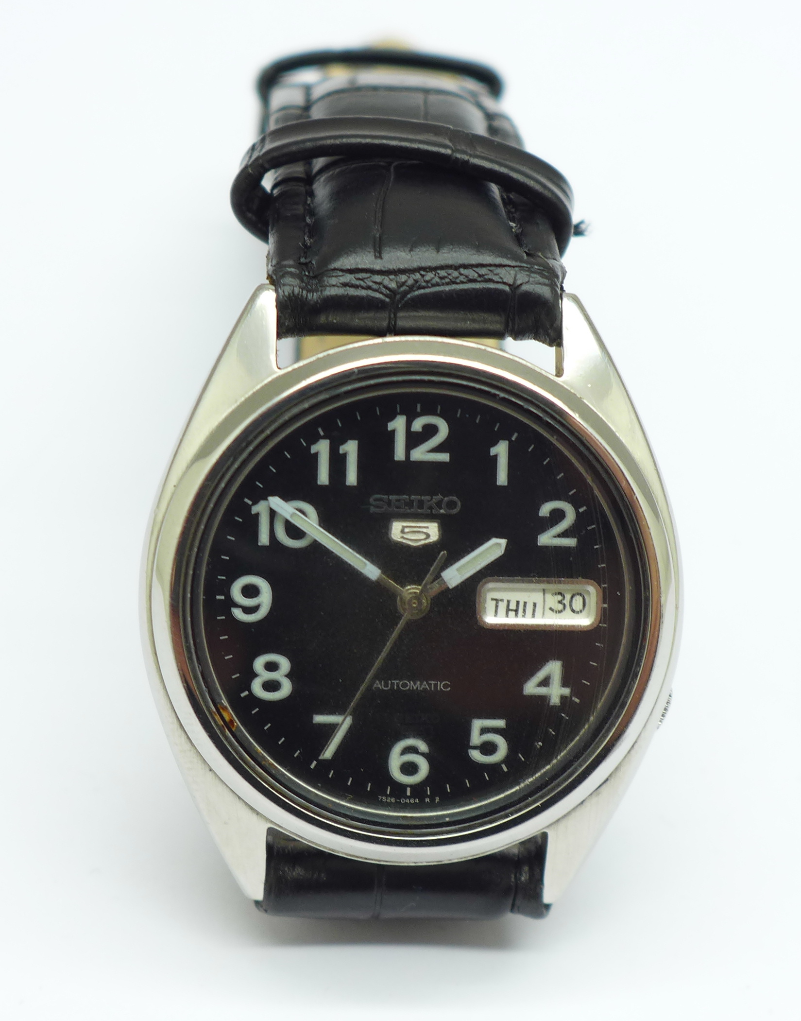 A Seiko 5 military style automatic wristwatch, 7S26