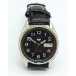 A Seiko 5 military style automatic wristwatch, 7S26