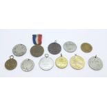 Eleven Royal Commemorative medals and medallions