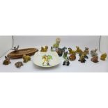 A Wade porcelain Mabel Lucie Attwell figure, Wade Whimsies, two dishes including Tropical Fruit