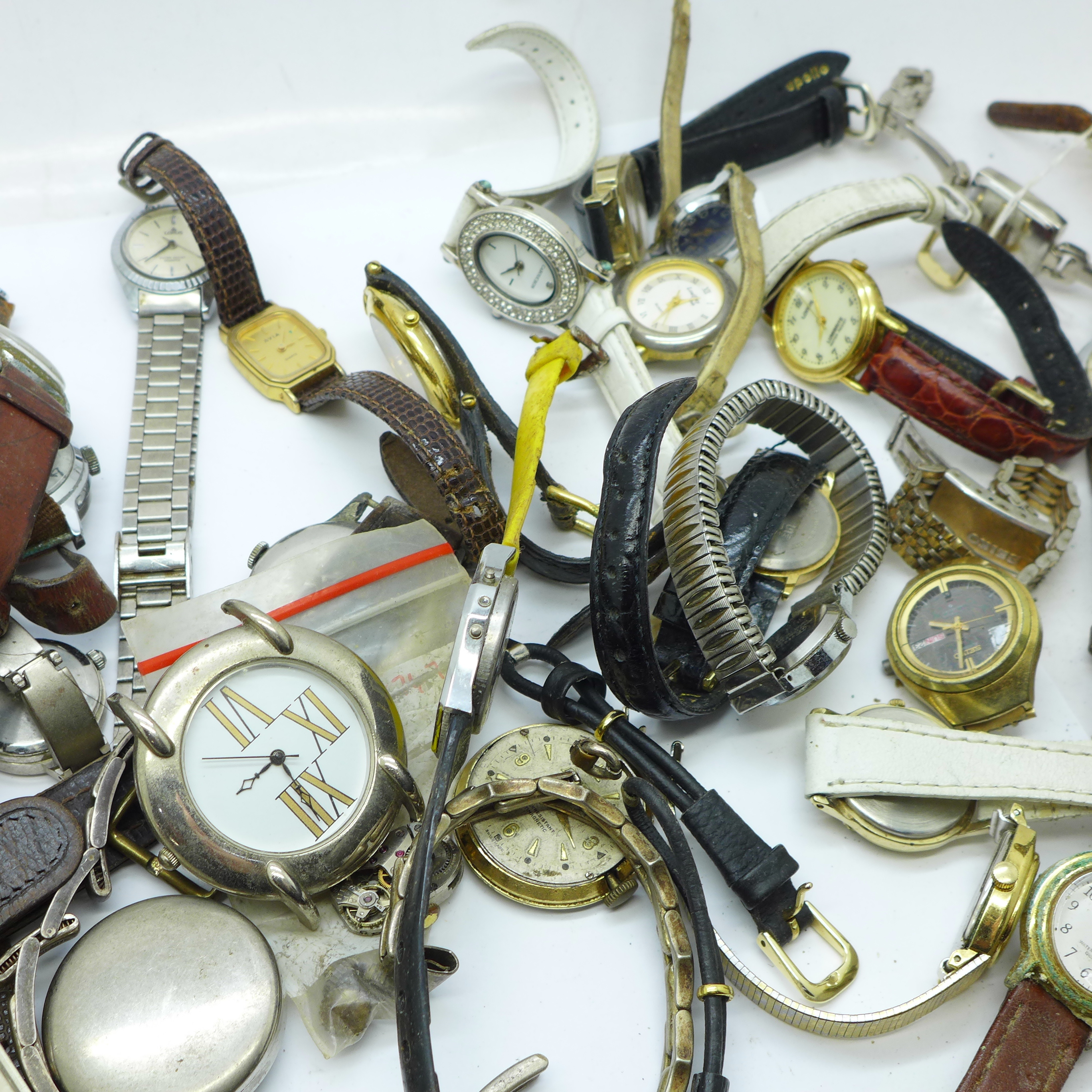 Manual wind wristwatches, parts and straps, a/f - Image 5 of 6