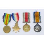 A group of four medals;- WWI trio and a George VI Special Constabulary medal to 2549 Pte. William