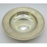 A silver bowl, 250g, 167mm