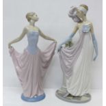 Two Lladro figurines, Socialite of the '20's, model no. 5283, designed by Vicente Martinez, 34cm,