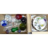 An Alfresco punch bowl set and a box of mixed clear and coloured glass **PLEASE NOTE THIS LOT IS NOT