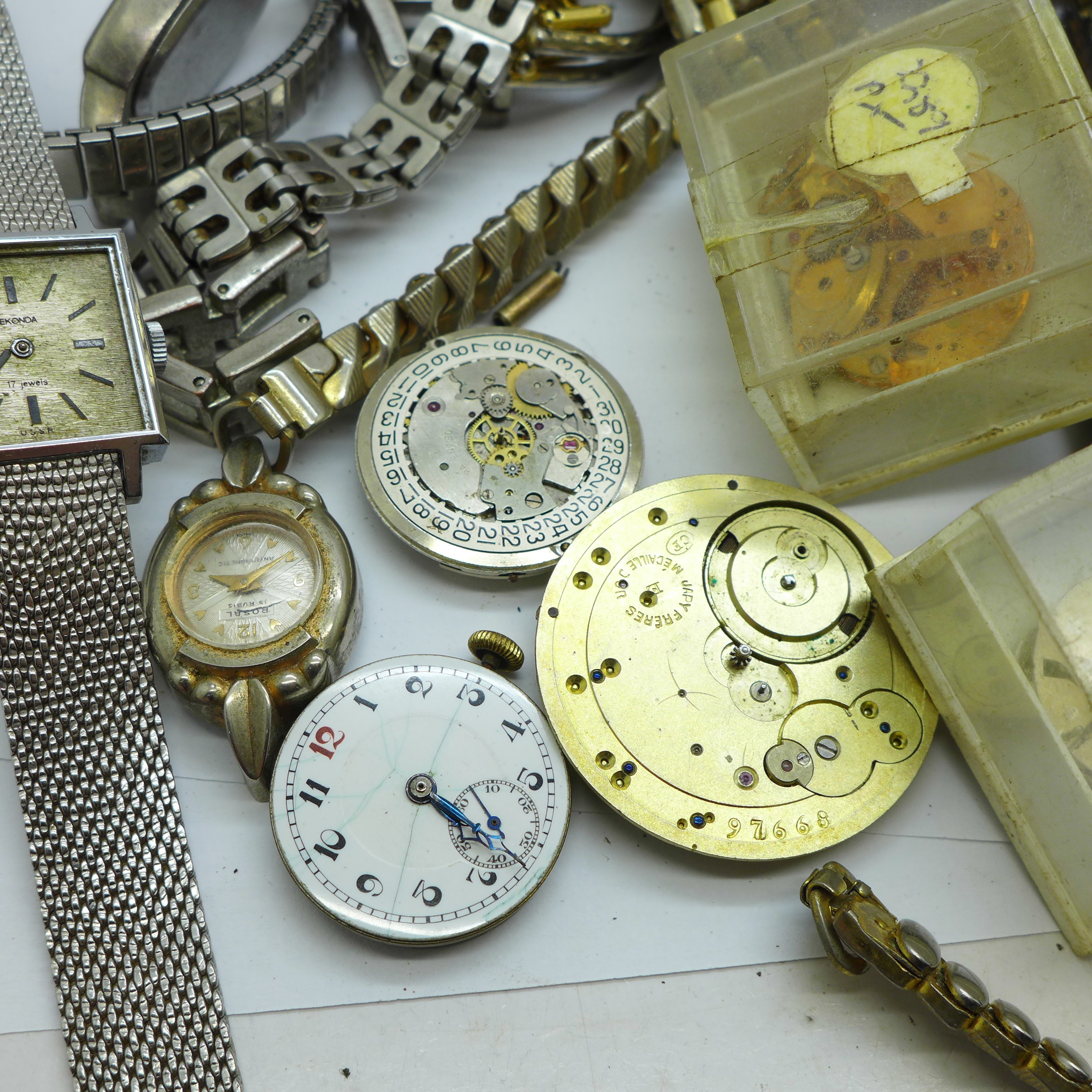 Manual wind wristwatches, parts and straps, a/f - Image 4 of 6