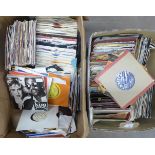 Two boxes of 7" singles, mainly 1970's and 1980's pop music **PLEASE NOTE THIS LOT IS NOT ELIGIBLE
