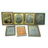 Six 19th Century photographs; daguerreotypes and ambrotypes