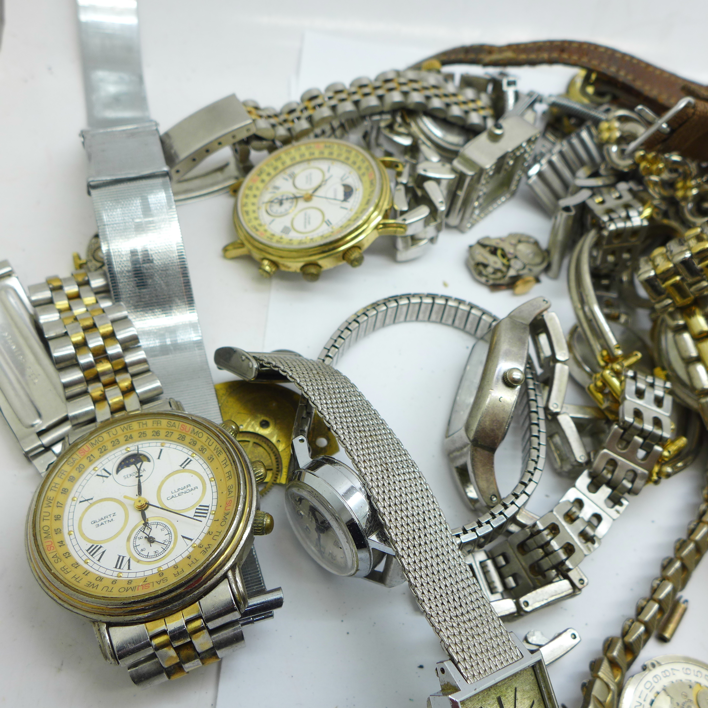 Manual wind wristwatches, parts and straps, a/f - Image 2 of 6