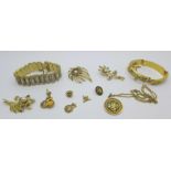 Assorted Damascene jewellery, etc.