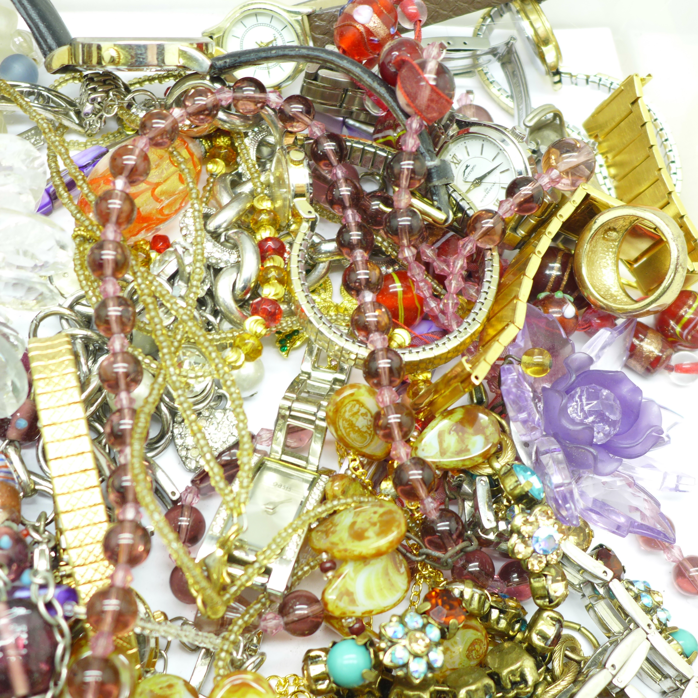 A collection of wristwatches and costume jewellery - Bild 4 aus 5