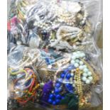 Two bags of costume jewellery