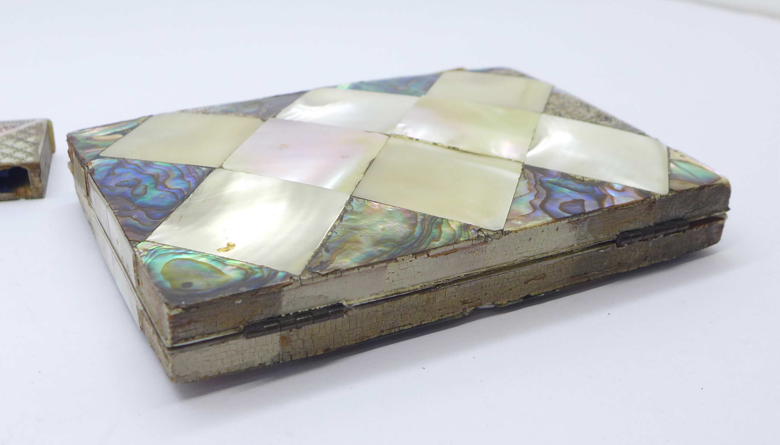 Two mother of pearl card cases, a/f - Image 7 of 8