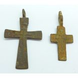 Two bronze Viking crosses found in Russia