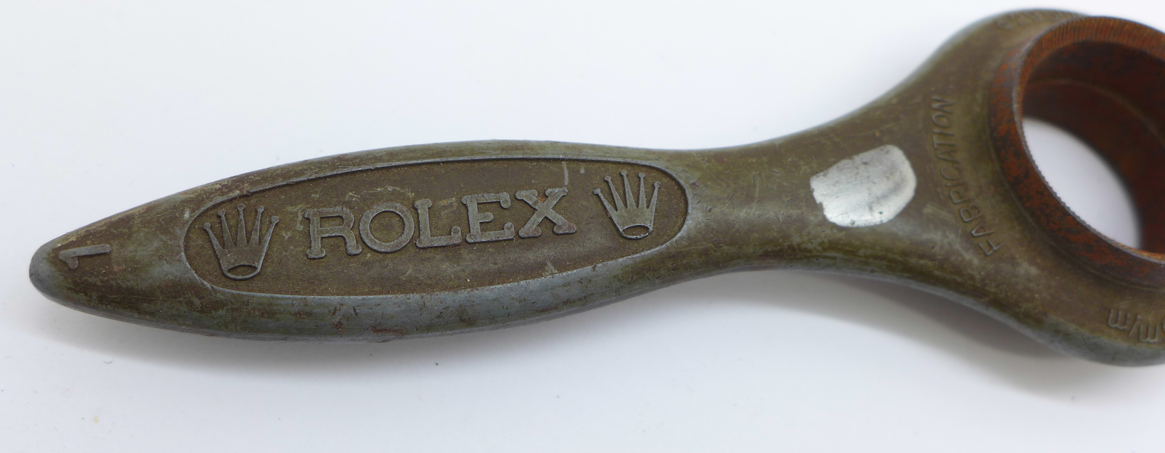 A Rolex watch opening tool, 28.3mm and 29.5mm, a/f (rust) - Image 2 of 4