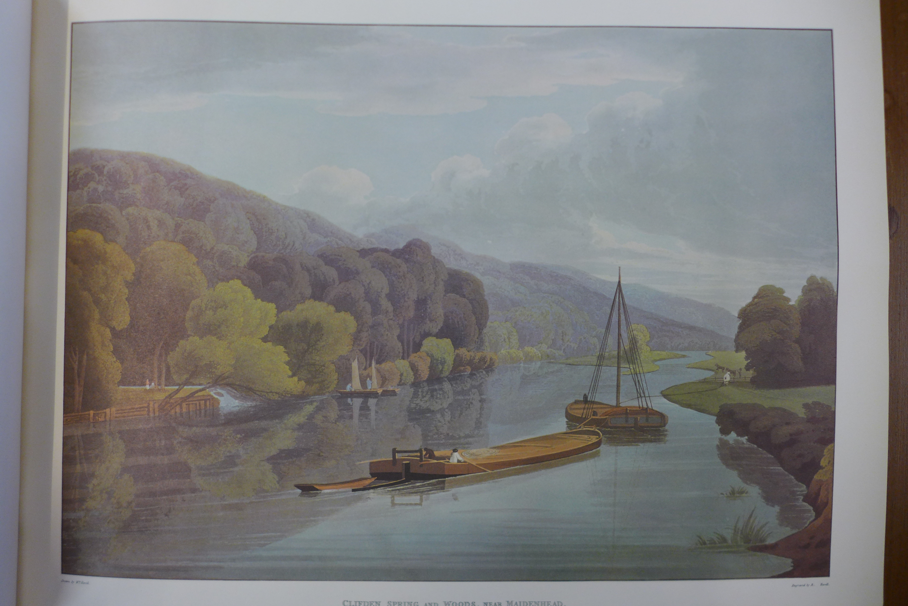 A folio of eleven prints, A Series of Picturesque Views of the River Thames, From the Drawings of - Image 4 of 5