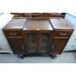 An Art Deco oak sideboard