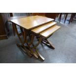 A Nathan teak nest of tables