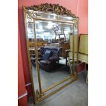 A large French style gilt framed mirror, 192cms x 136cms (M24202) #