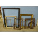 Ten assorted picture frames