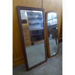 Two teak framed mirrors