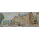Gordon Willbond, White Lion Inn, Bramcote, watercolour, 24 x 59cms, framed