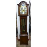 A Richard Broad of Bodmin, Cornwall mahogany dwarf longcase clock, with moonphase rolling dial