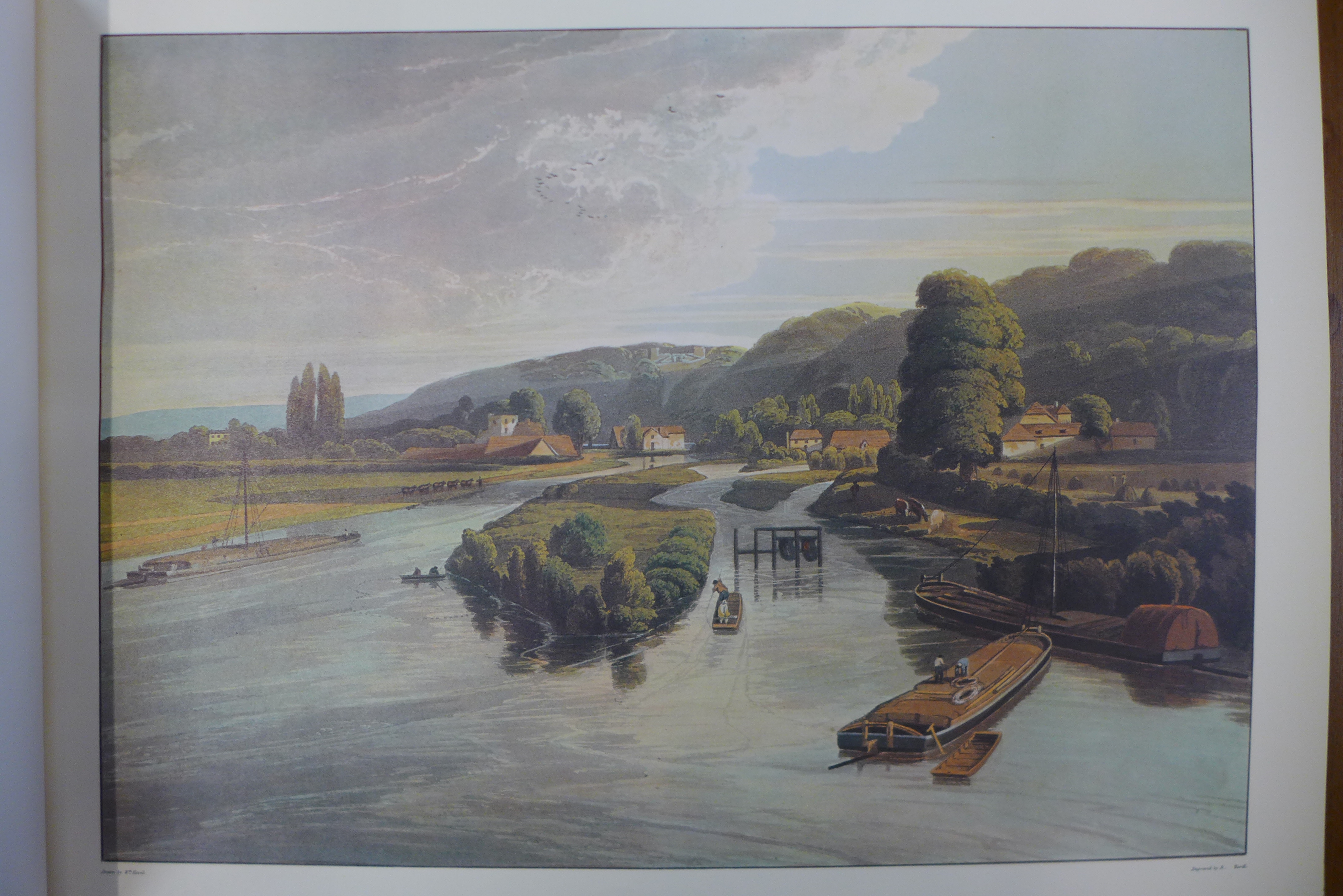 A folio of eleven prints, A Series of Picturesque Views of the River Thames, From the Drawings of - Image 3 of 5