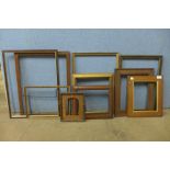 Nine assorted picture frames