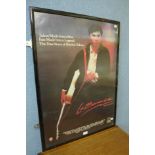 A La bamba film poster, framed