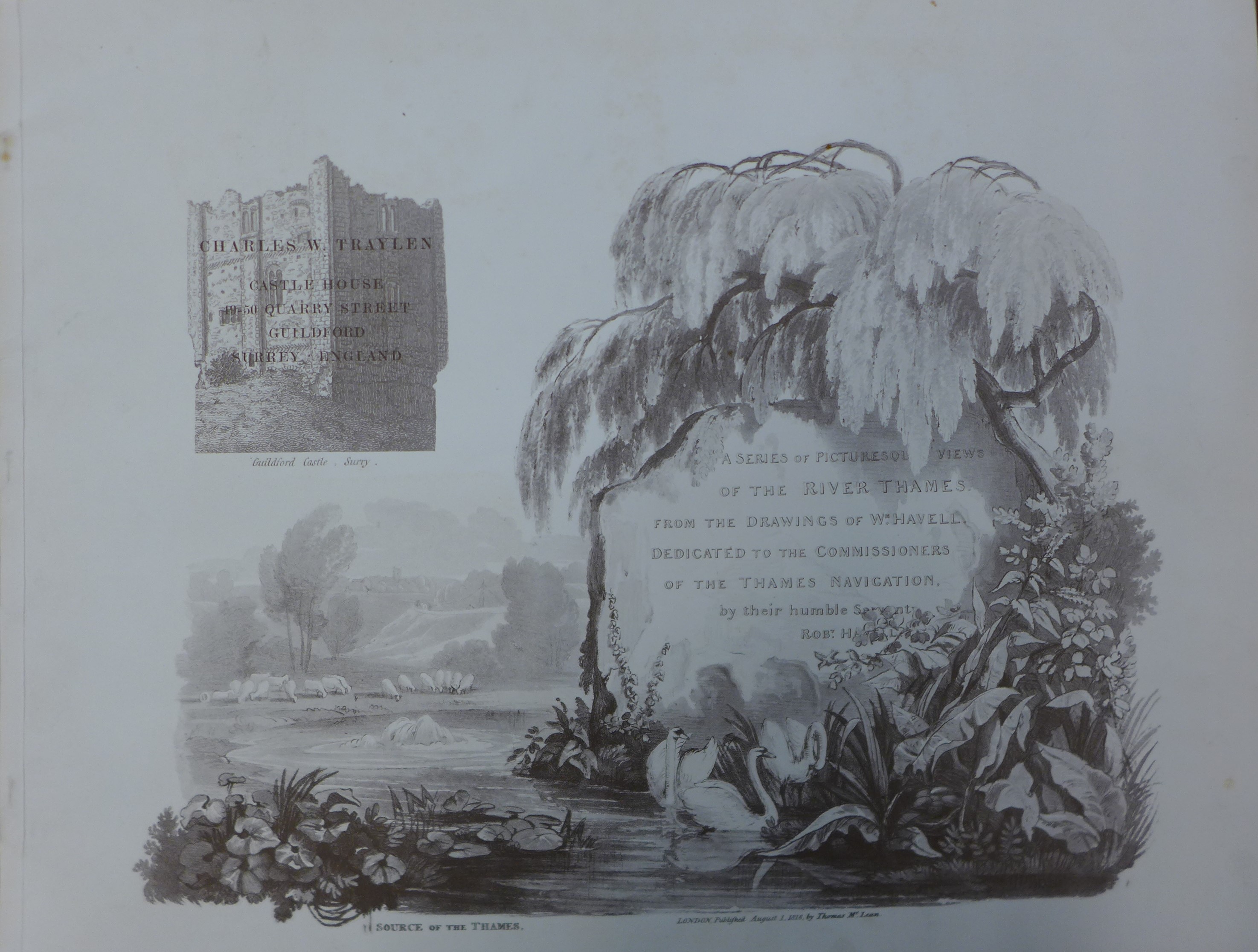 A folio of eleven prints, A Series of Picturesque Views of the River Thames, From the Drawings of