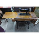 A Singer treadle sewing machine