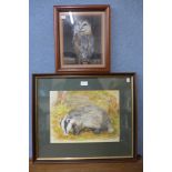 Three pastel studies of animals