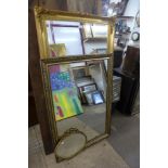 Two large gilt framed mirrors and one other smaller gilt framed mirror