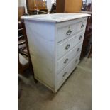 A Victorian painted pine chest of drawers