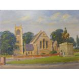 Charles Clift (b.1930), St. Mary's Chatham, oil on board, 30 x 41cms, unframed