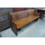 A Victorian pine pew