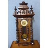 A 19th Century walnut Vienna wall clock